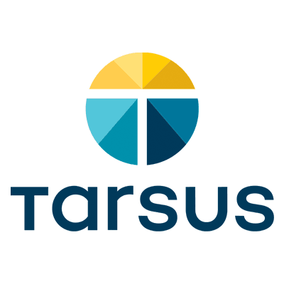 tarsus Tarsus logo with a circular design featuring blue and yellow segments forming a stylized T above the lowercase word tarsus in bold, dark blue letters.