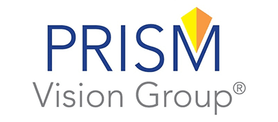 prism-scaled PRISM Vision Group logo with PRISM in blue, a yellow prism shape above the M, and Vision Group in gray text below.